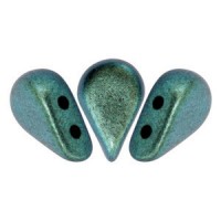 Les perles par Puca® Amos beads Metallic mat green turquoise 23980/94104